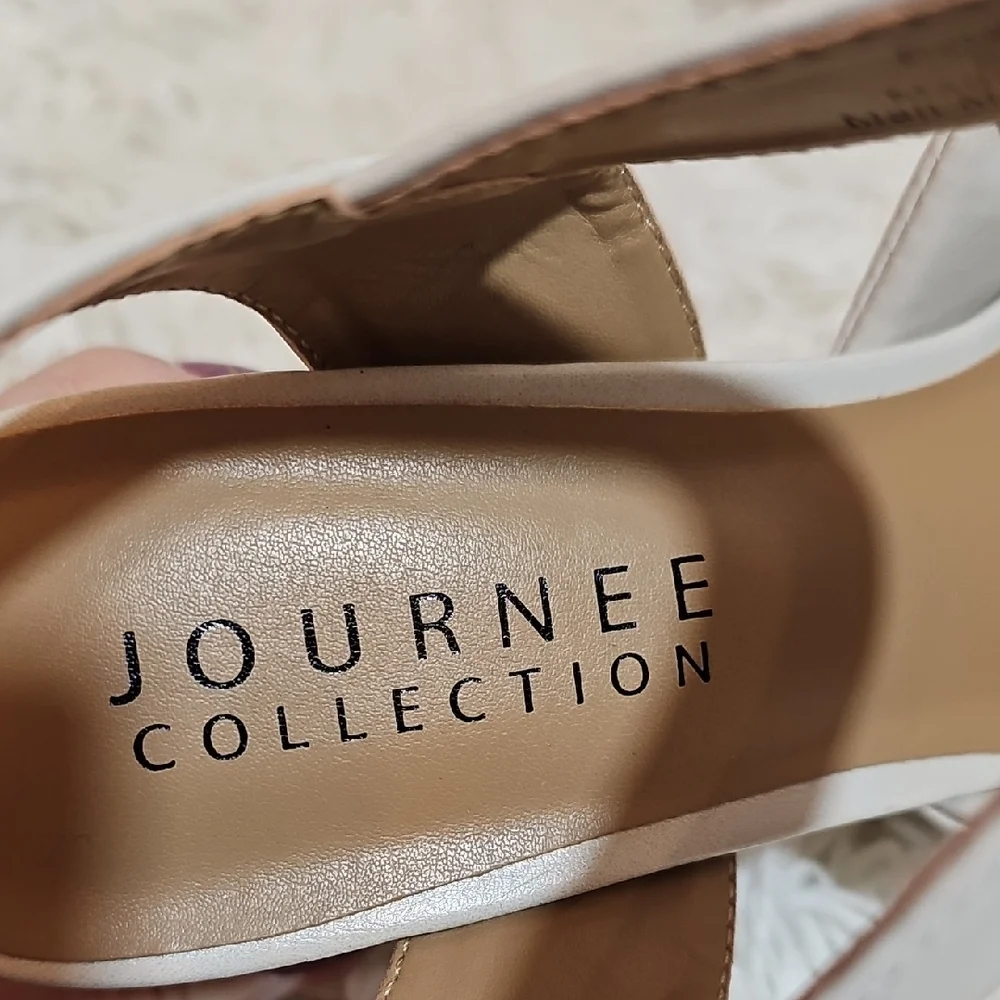 Journee Collection Beige Platform Sandals